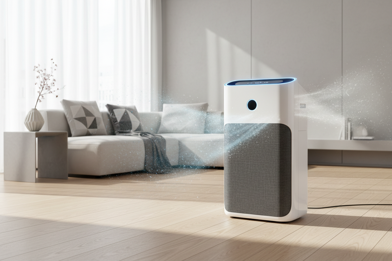 Air purifier in clean home